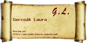 Gercsák Laura névjegykártya